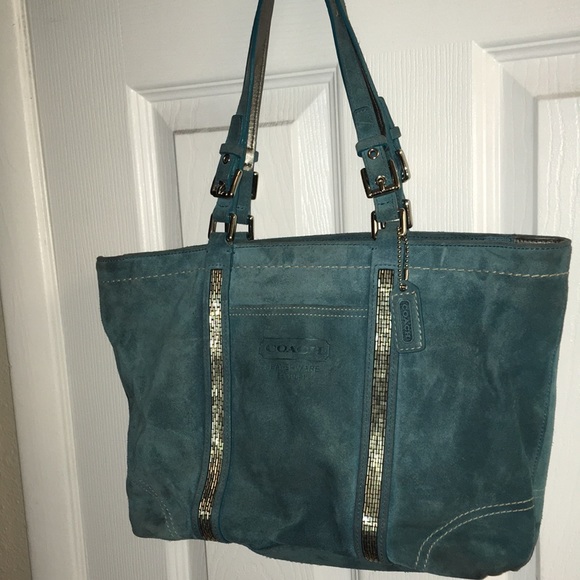 Coach suede satchel - Picture 1 of 8